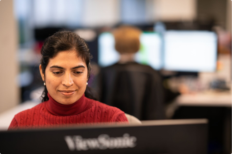 Woman at Desktop